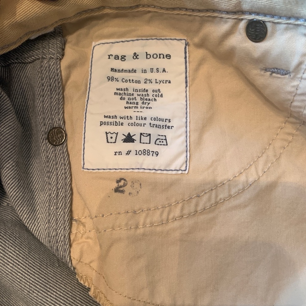 Rag & Bone. Handmade in NY. Grey with a touch of stretch - Picture 8 of 9
